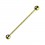 Industrial-Piercing Barbell 14G Gestreifte Biene Gelb Kugeln