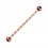 Industrial-Piercing Barbell 14G Gestreifte Biene Gelb / Rosa Kugeln