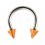 Hufeisen-Piercing Acryl Risse Schwarz / Orange