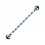 Piercing Industrial Barbell 14G Gestreifte Biene Dunkelblau Kugeln