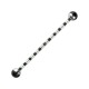 Industrial-Piercing Barbell 14G Gestreifte Biene Schwarz Kugeln