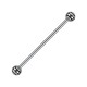 Industrial-Piercing Barbell 14G Kugeln 3 Schwarze Streifen