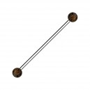 Industrial-Piercing Stahl 316L Kugeln Palmenholz