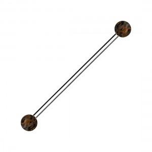 Industrial-Piercing Stahl 316L Kugeln Palmenholz