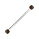 Industrial-Piercing Stahl 316L Kugeln Palmenholz