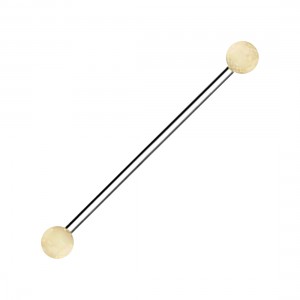 Industrial-Piercing Stahl 316L Kugeln Krokodilholz