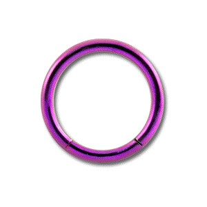 Conch- / Labret-Piercing Ring Titan Grad 23 Eloxiert Rosa
