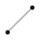Piercing Industrial Acero 316L Bolas Madera Areng