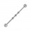 Piercing Industrial Stahl 316L Zwei Kugeln & Drei Kleine Kugeln