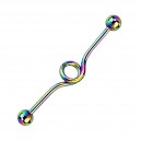 Industrial-Piercing Schleife Eloxiert Mehrfarbig Kugeln
