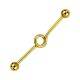 Industrial-Piercing Schleife Eloxiert Golden Kugeln