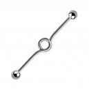 Surgical Steel Loop Industrial Ring with Balls