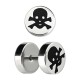 Fake Plug Ohrpiercing Stahl 316L Graviert Pirat