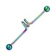 Industrial-Piercing Spirale Eloxiert Mehrfarbig Kugeln