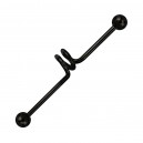 Industrial-Piercing Spirale Blackline Eloxiert Schwarz Kugeln