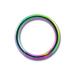 Conch- / Labret-Piercing Ring Titan Grad 23 Eloxiert Mehrfarbig