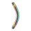 Rainbow Anodized Curved Barbell Bar