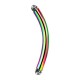 Rainbow Anodized Curved Barbell Bar