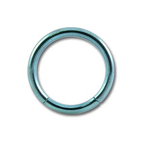 Conch- / Labret-Piercing Ring Titan Grad 23 Eloxiert Hellblau