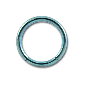 Piercing Labret / Ring Titan Grad 23 Eloxiert Hellblau