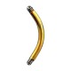 Gold Anodized Curved Barbell Bar