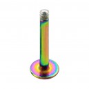 Barra Piercing Stud Anodizado Multicolor