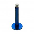 Blue Anodized Stud Barbell Bar