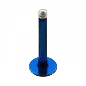 Barra Piercing Stud Anodizado Azul