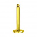 Barra Piercing Stud Anodizado Dorado