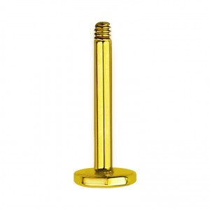 Barra Piercing Stud Anodizado Dorado