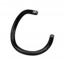 Barra Piercing Espiral Blackline Anodizado Negro