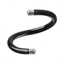 Barra Piercing Espiral Blackline Anodizado Negro