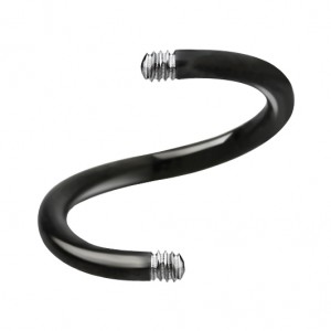 Piercing Stab Spirale Blackline Eloxiert Schwarz