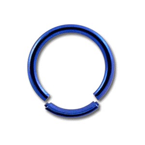 Piercing Labret / Conch Anillo Titanio Grado 23 Anodizado Azul Marino