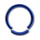 Conch- / Labret-Piercing Ring Titan Grad 23 Eloxiert Marineblau