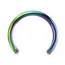 Rainbow Anodized Circular Barbell Bar