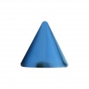 Spike de Piercing Acero 316L Anodizado Azul