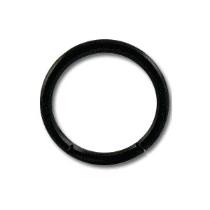 Conch- / Labret-Piercing Ring Blackline Titan Grad 23 Eloxiert Schwarz