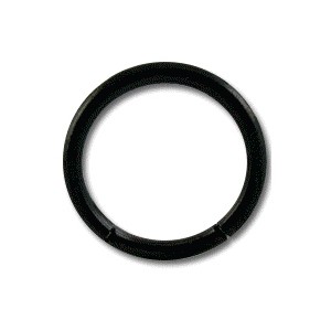 Piercing Labret / Ring Blackline Titan Grad 23 Eloxiert Schwarz