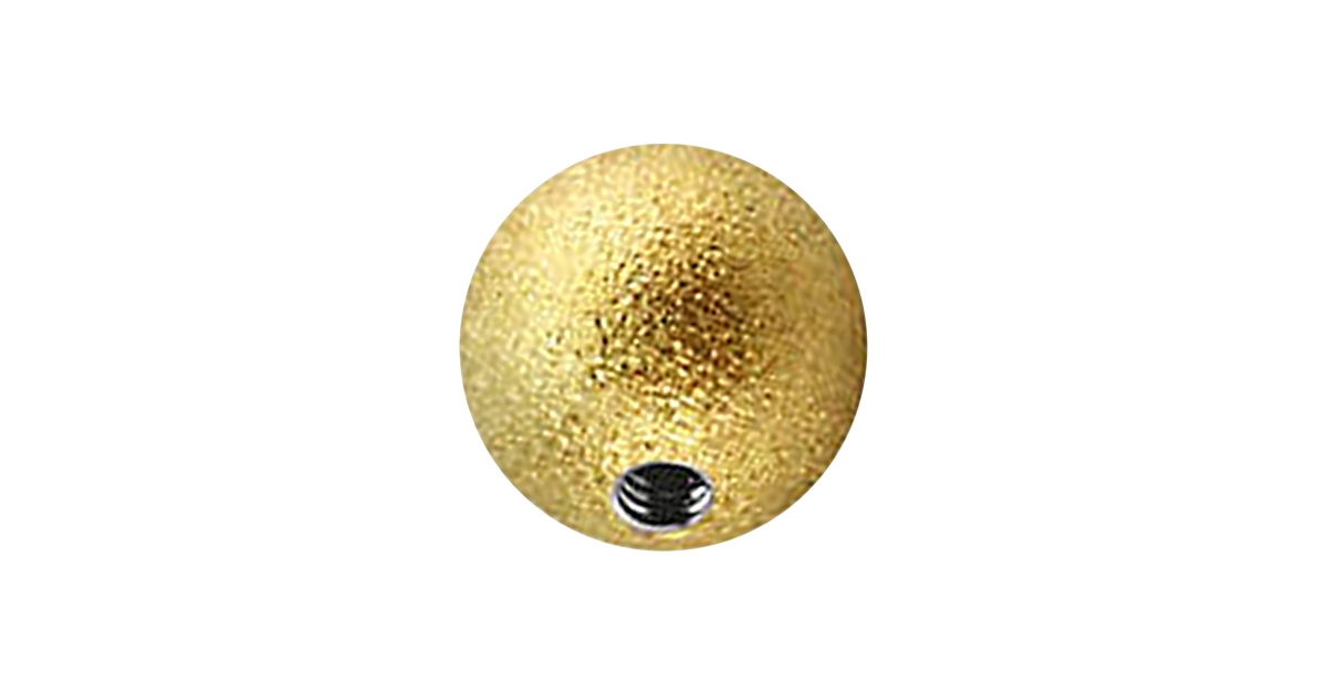 Boule de Piercing Acier 316L Effet Brillant Doré