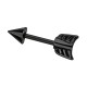 Helix- / Tragus-Schmuck Piercing Stahl 316L Eloxiert Schwarz Pfeil