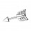 Helix- / Tragus-Schmuck Piercing Stahl 316L Metallisiert Pfeil