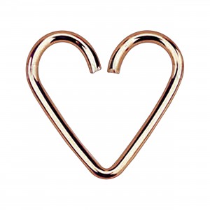 Herz Helix-Piercing Knorpel 925 Silber Plattiert Gold Rosa