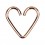 Herz Helix-Piercing Knorpel 925 Silber Plattiert Gold Rosa