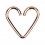 Rose Gold Plated 925 Silver Tragus/Helix Ring Heart