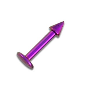 Labret- / Tragus-Piercing Titan Grad 23 Eloxiert Rosa Spitze
