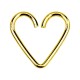 Herz Helix-Piercing Knorpel 925 Silber Plattiert 18 Karat Gold