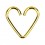 Corazón Piercing Tragus / Hélix Plata 925 Chapado Oro de 18K