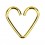 Herz Piercing Tragus / Helix 925 Silber Plattiert 18 Karat Gold