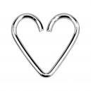 925 Sterling Silver Heartilage Helix Ring Heart